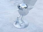 Cartoon Metal Animal Sculptures For Garden , Outdoor Metal Bird Sculpture