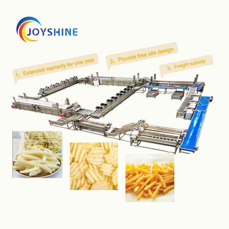 Fully Automatic Industrial Frozen French Fries Production Line for Custom Requirements