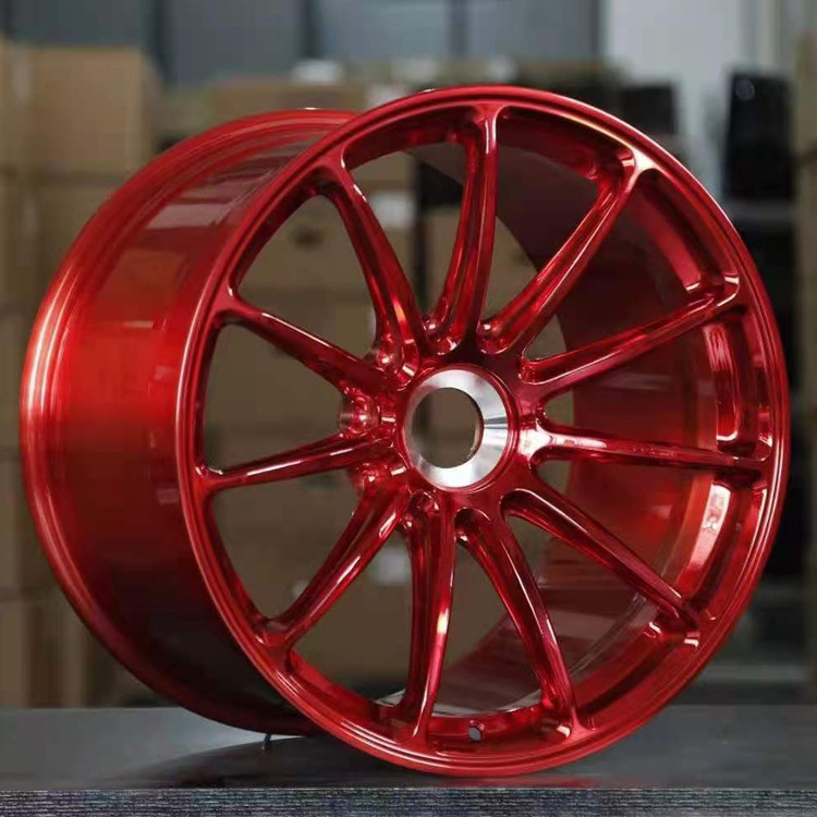 Custom 18 19 20 21 22 inch red finish forged alloy car wheel rim