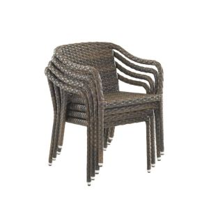 Buy cheap Portable SGS Approval L61cm Rattan Wicker Chairs Stackable from wholesalers