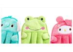 Cute cartoon kitchen super absorbent hanging towel non-hairing thick coral