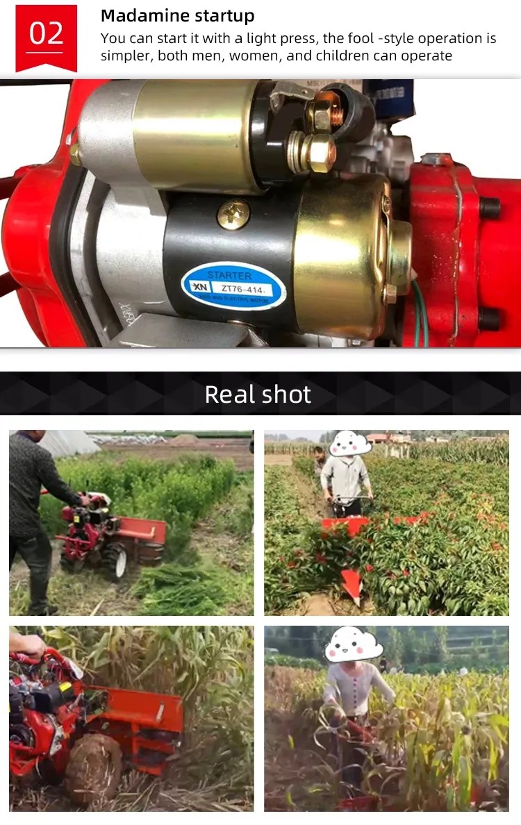 Soybean Grain Farm Combine Harvester Diesel Petrol Small Corn Harvester
