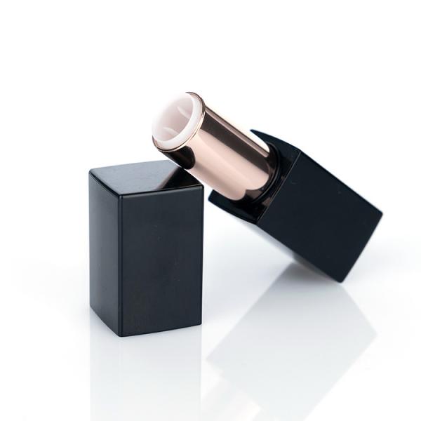 Buy cheap 3.5G Empty Lip Gloss Tubes Black ABS Vintage Metal Lipstick Tube from wholesalers