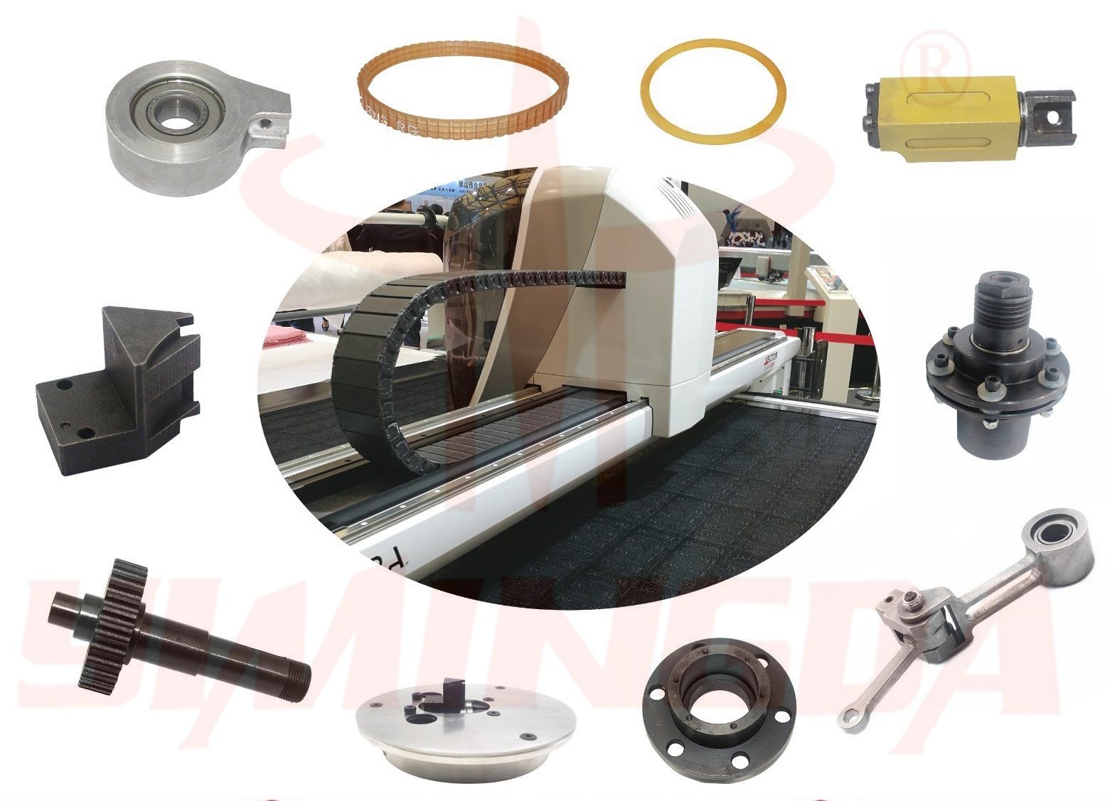 Part No.1011833000 Plate,Mnt,Idler,Knife Drive,Serpentine cutting machine spare parts
