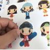 Buy cheap Children Cartoon Sticker Label Die Cut With Laser Silver Stamping from wholesalers