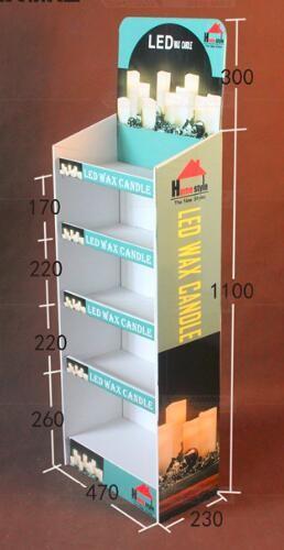 Buy cheap Multi Tier Retail Cardboard Floor Displays，Candle product paper display rack, Withstand weight: 10lbs-20lbs from wholesalers
