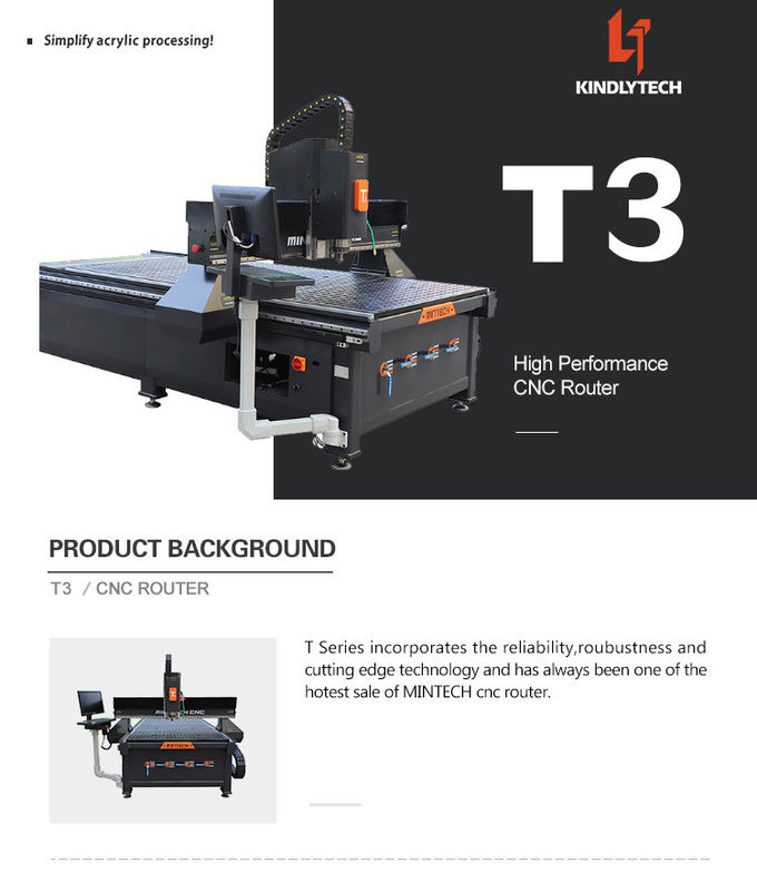 60HZ 1220x2440mm CNC Wood Router Machine For 3D Engraving