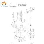 4465565 4465566 Boom Hydraulic Cylinder for ZX160W Equipment Component Parts