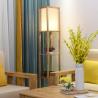 Buy cheap Nordic decoration home Floor Lamp for Living Room minimalist wood shelf tea table Lamp（WH-MFL-10) from wholesalers