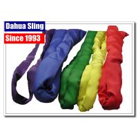 Buy cheap Red Striped Heavy Lifting Slings , Construction Lifting Straps For Pulling product
