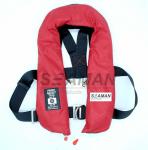 EC / MED Approval 150N Orange Red Double Air Chamber Inflatable Life Jacket With