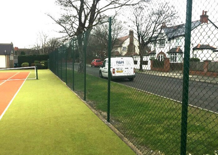 60*60mm 6ft Height Diamond Chain Link Fence Ral 6005 Pvc Coated Green