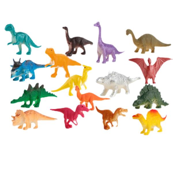 Realistic Multi Colored Jurassic Age Figure Toy / 16 PCS Mini Dinosaur Figure
