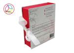 Red Cosmetic Gift Box / Cardboard Makeup Box ISO9001 Certification
