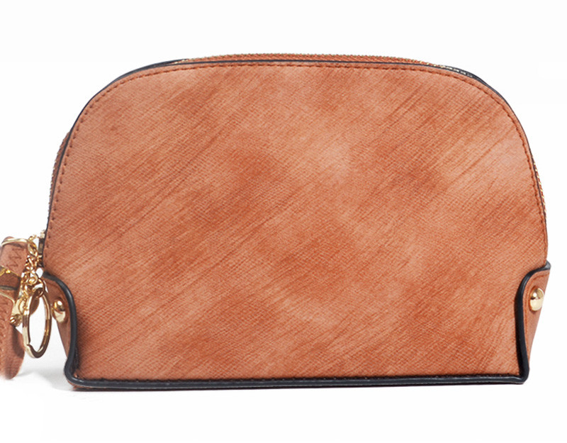 Wholesale Pure Color Blank Summer PU Leather Cosmetic Mini Bag
