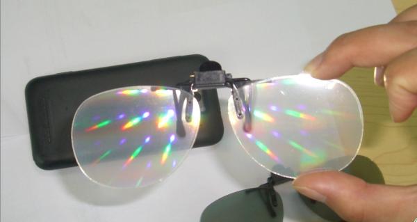 Buy cheap 2016 TOP New clip on plastic fireworks glasses, rainbow glasses, diffraction glasses for near-sighted person from wholesalers