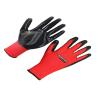 Buy cheap Safe Working Nitrile Coated Work Gloves Polyester Liner Material Resistant Abrasion from wholesalers