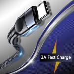 Aluminum Alloy 480mbps Fast Charger Cable 3A Black Red Blue Color