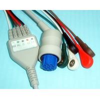 Buy cheap Snap Type 10 Pin Datex 5 Lead ECG Cable With Leadwires High Density product