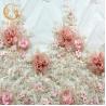 Buy cheap Pure Handmade Flower Blush Pink Lace Fabric MDX 135cm Width Embroidered from wholesalers
