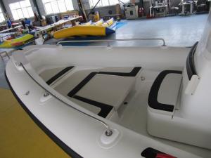 Wholesale Fiberglass + Orca Hypalon Rigid Hull Inflatable Rib Boat with steering system from china suppliers