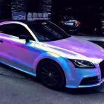 Chrome Vinyl Colored Paint Protection Film Wrap Rainbow Color Anti Scratch