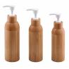 Buy cheap Empty Lotion Pump Bamboo Cosmetic Containers Lotion Bottles Inner Plastic 120ml from wholesalers