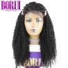 Buy cheap Indian Human Hair , Custom Kinky Curly Lace Closure Wig With Baby Hair 250% Density from wholesalers