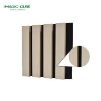 Buy cheap Melamine Finish Wooden Slats Wall Polyester Sound Insulation Board Panel product