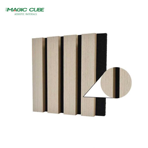 Melamine Finish Wooden Slats Wall Polyester Sound Insulation Board Panel