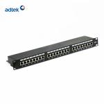 0.5U 1U 2U Copper Patch Panel UTP 48 Port 24 Port Cat6 Black