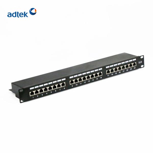 Buy cheap 0.5U 1U 2U Copper Patch Panel UTP 48 Port 24 Port Cat6 Black from wholesalers