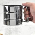 Kitchen Stainless Steel Sifter Fine Mesh Flour Sieve Powdered Sugar Strainer