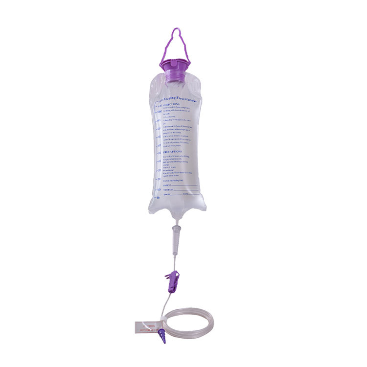 Medical Single Use Consumable Enteral Feeding Bag Pump / Gravity Set 600Ml