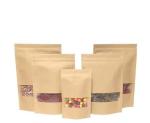 High Quality Custom Printed Flat Bottom Stand Up Kraft Paper Bags Food Packaging