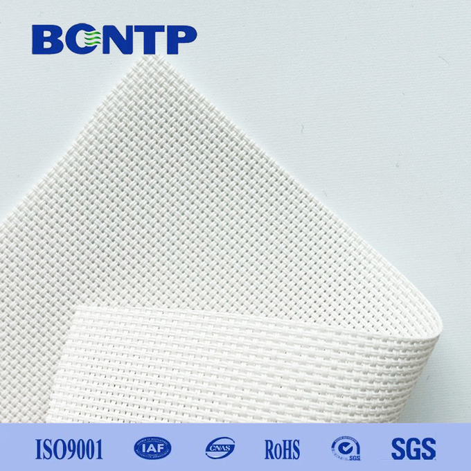 White 5% Openness Sunscreen Mesh Roller Shade Fabric Commercial Roller Blinds 0