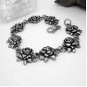 Buy cheap 925 Silver Plated Titanium Stainless Steel Vintage Old Rose Link Bracelet (CE123) from wholesalers