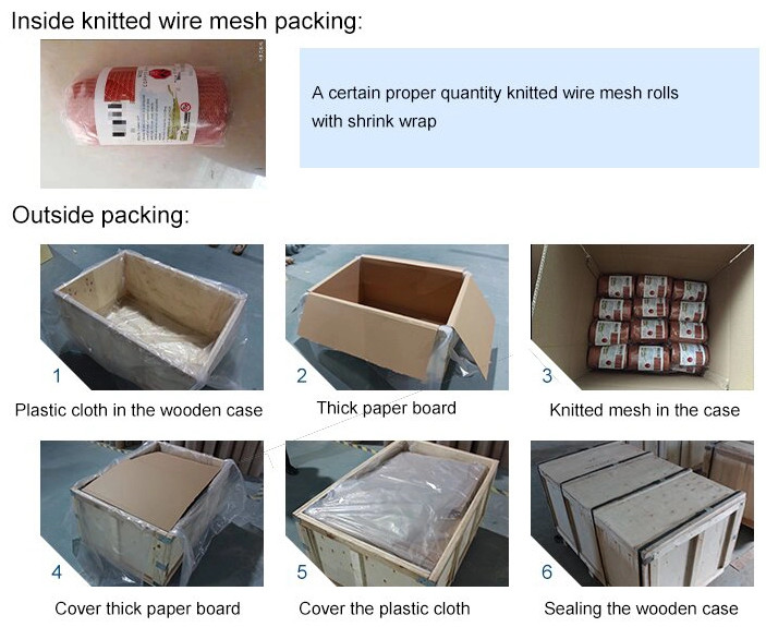 Strong Copper Knitted Wire Mesh 100mm 127mm Pest Control Mesh