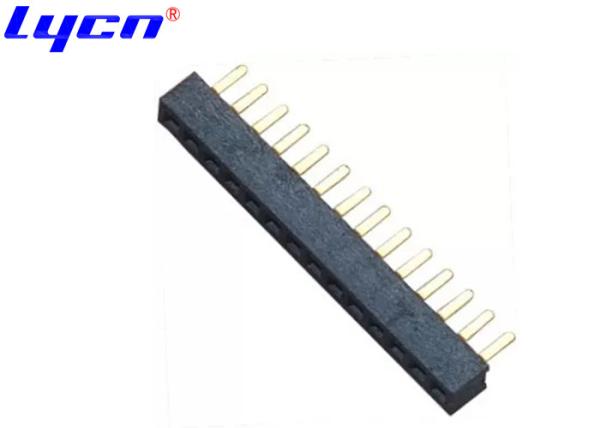 Buy cheap Height 4.3mm pin header connector female Single Row Phosphorous Bronze Contact Material from wholesalers