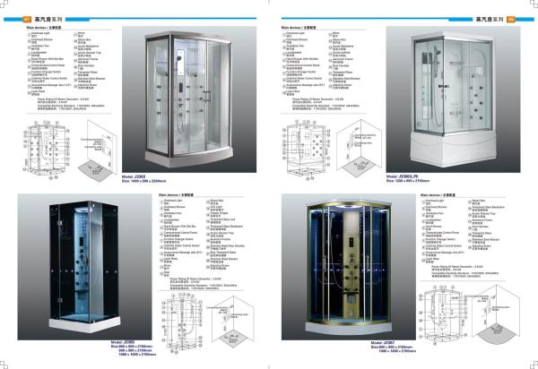 Buy cheap 2150mm Height Steam Bath Shower Cabin Bathroom Sanitary Wares 2.8KW from wholesalers