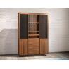 Buy cheap 2017 New walnut wood Bespoke Furniture Storage Cabinet Display Shelves with Glass door from wholesalers