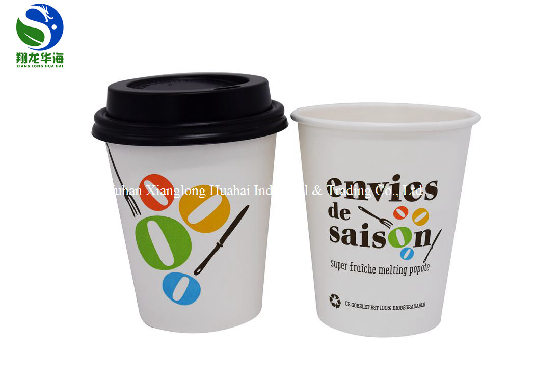 Biodegradable 4 Oz - 22oz PLA Coated Paper Cup Eco Friendly Food Grade Ink Printing