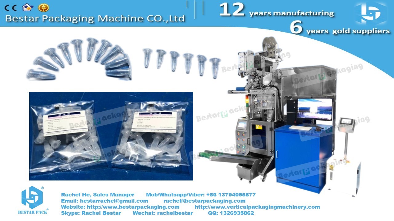 Furniture hardware fittings counting packing machine with three hoppers and manual feeding belt