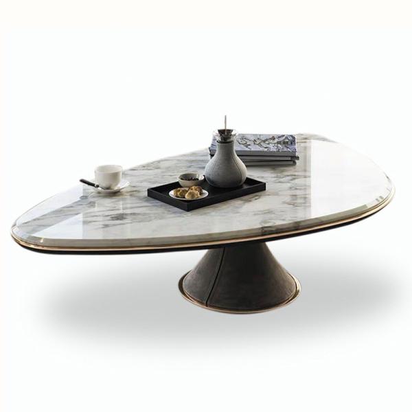 Buy cheap Glossy Marble Unique Custom Coffee Tables 1300mm Modern from wholesalers
