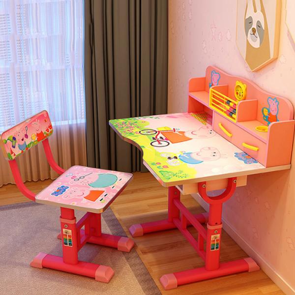 Buy cheap Toddler Kids Desk And Chair Set Height Adjustable Support Solid Wood 64x44cm from wholesalers