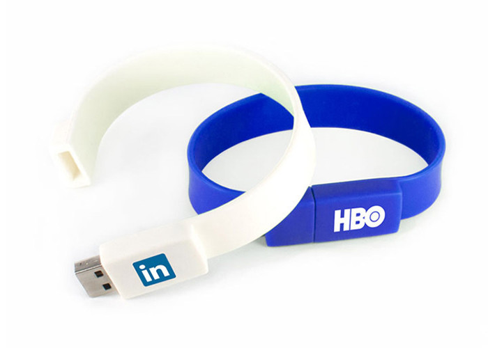 Factory supply customized logo 32G 2.0 yellow color Wrist USB with PP Box packing