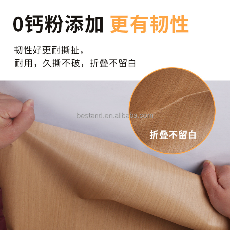 122cm Width Dark Wood Grain Wallpaper 50m Vinyl Wallpaper Wood Grain Heat Resistant