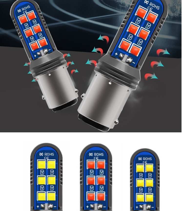 5w Universal Led Tail Light Turn Signal Mini Headlamps 12SMD