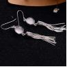 Buy cheap Sterling Silver Tassels Rose Quartz Drop Earring (058958) from wholesalers