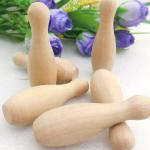 Unfinished DIY Craftwooden Bowling Toy Children Adults Vintage Wooden Bowling
